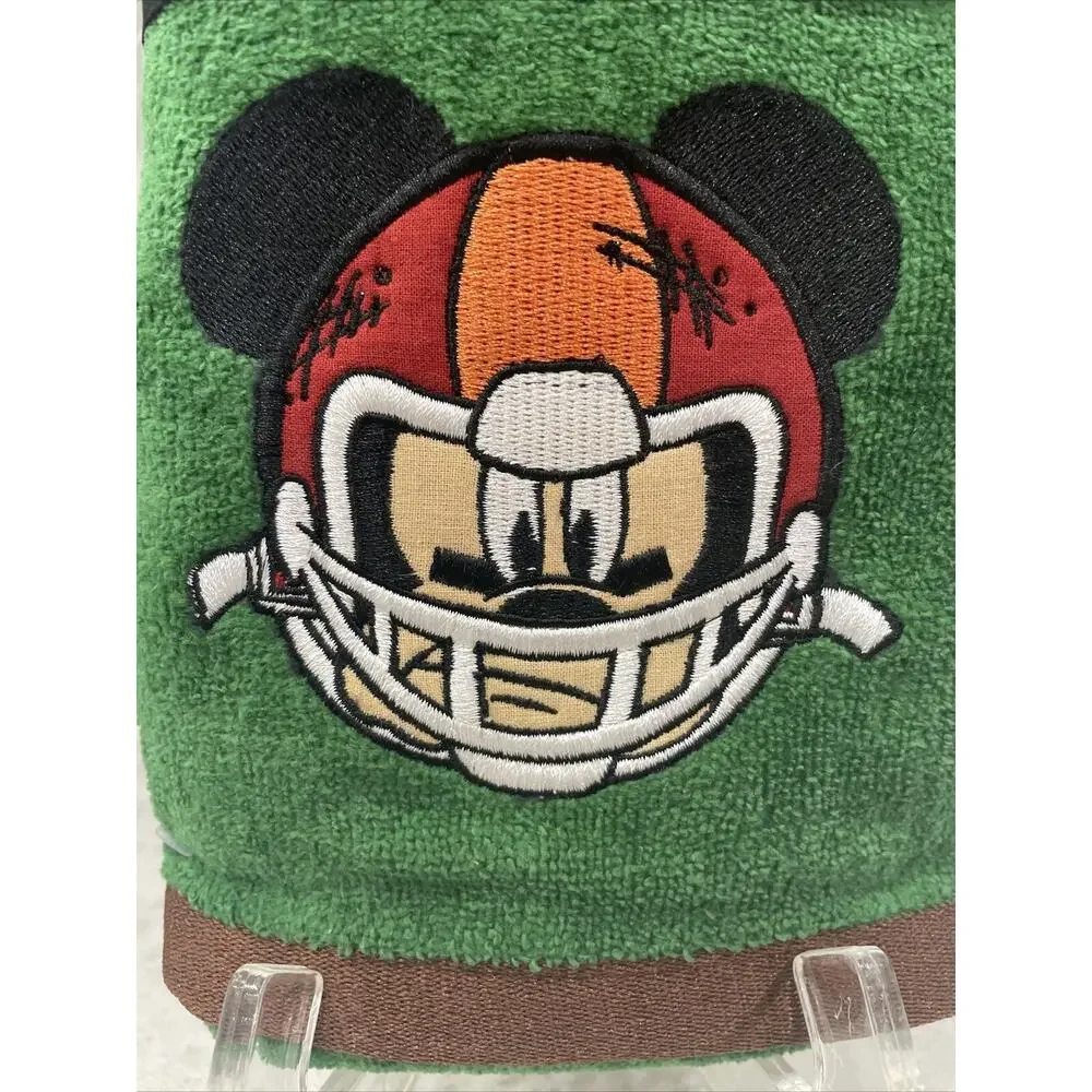 Set 2 FOOTBALL Disney Mickey Mouse in HELMET Hand Towel Set Fall Green Red Brown